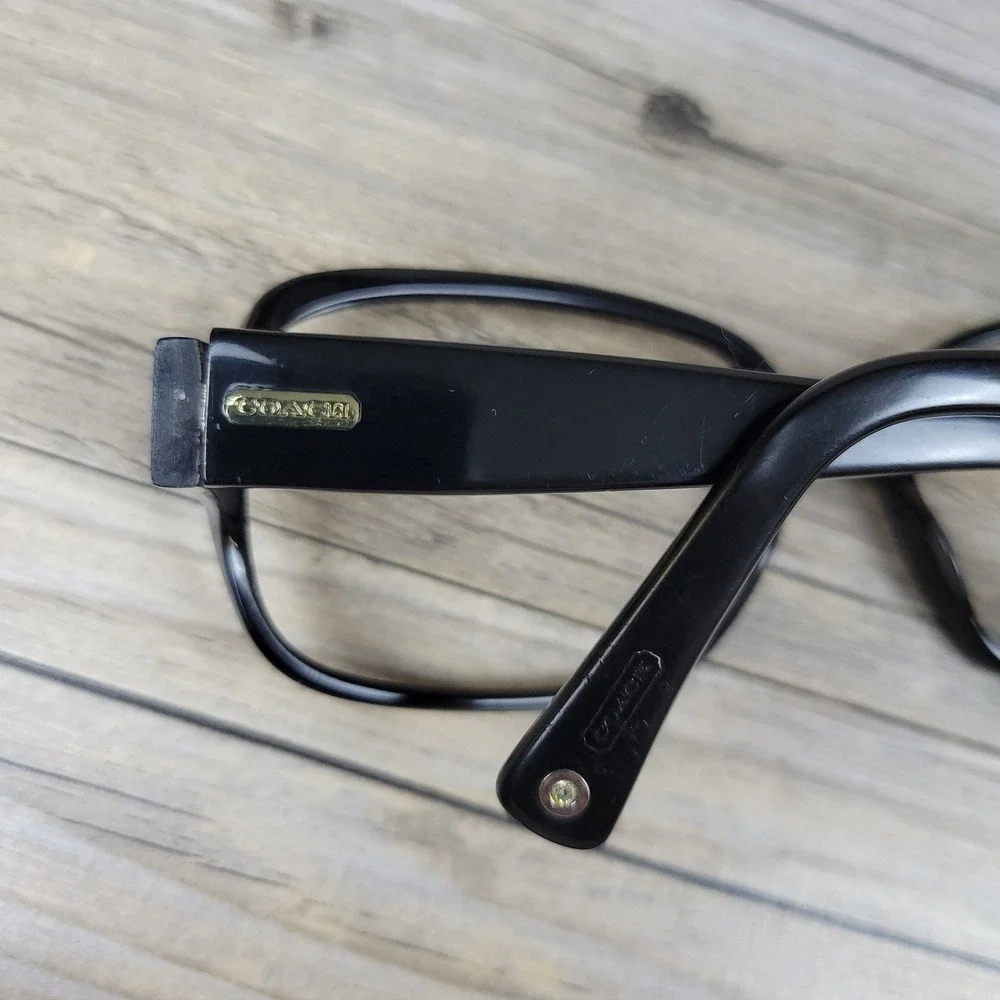 Coach Eyeglass Frames S436 Eva Black Signature Rhinestone Flower Women 53-16-135